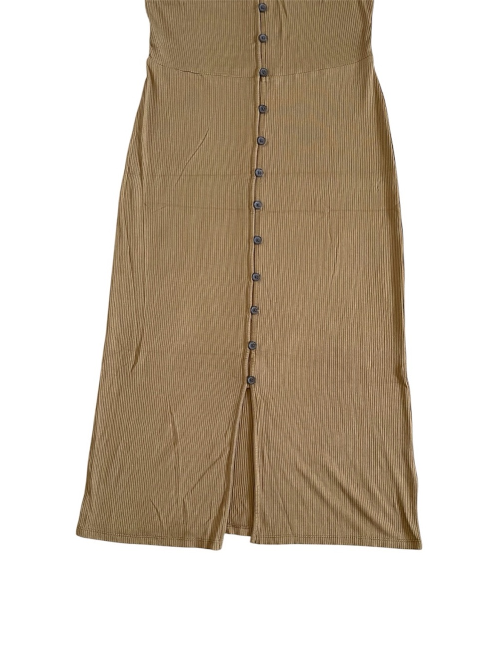 Sleeveless Button-Front Maxi Dress in Olive Brown - Picture 5 of 7